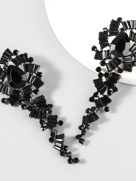 Elegant Party Dangle, Earrings, color:Black|size:One-size, Stylewe