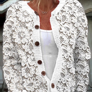 Vintage Floral Embroidery Pattern Cardigan, Cardigans, Lilicloth.com