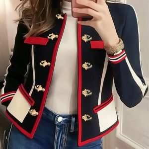Urban Color Block Split Joint Jacket, Jackets, color:Black-red|size:XXL, Stylewe