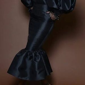 Elegant Satin Maxi Mermaid Skirt, Skirts, color:Black|size:XXL, Stylewe