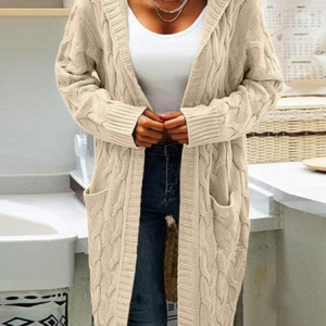 Women Plain Long Sleeve Comfy Casual Cardigan, Cardigans, color:Off White|size:XL, catalog Noracora shop