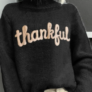 Casual Turtleneck Text Letters Sweatshirt, Hoodies & Sweatshirts, color:Black|size:3XL, catalog Noracora shop