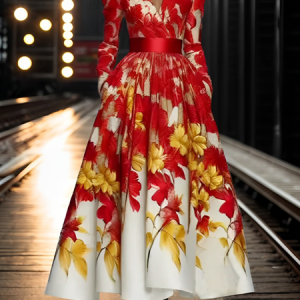 Elegant Floral  Maxi Party Dress, Maxi Dresses, color:As Picture|size:XXL, Stylewe