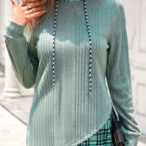 Casual Hoodie Plaid Sweatshirt Zipper, Hoodies & Sweatshirts, color:Green|size:XL, catalog Noracora shop