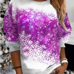 Casual Hoodie Christmas Sweatshirt, Hoodies & Sweatshirts, color:Purple|size:3XL, catalog Noracora shop