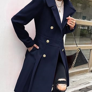 Women's Plain Regular Loose Jacket, Outerwear, color:Navyblue|size:3XL, catalog Noracora shop