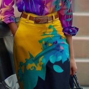 Plain Printing Elegant Mini Skirt, Skirts, color:As Picture|size:XXL, Stylewe