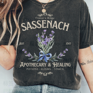 Historical Tv Inspired Vintage Thistle Graphic Washed T Shirt, T-shirts, Lilicloth.com
