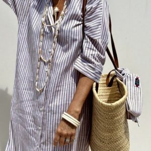 Women Geometric Long Sleeve Comfy Casual Lace Maxi Dress, Dresses, color:Red Brown|size:XL, catalog Noracora shop