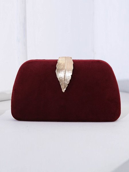 Elegant Velvet Clutch Bag, Bags, color:Wine Red|size:One-size, Stylewe