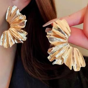 Urban Metal Plain Hoop, Earrings, color:Golden, Stylewe