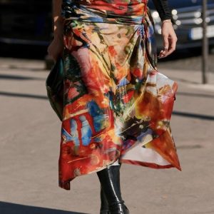 Regular Fit Pocket Stitching Urban Floral Skirt, Skirts, color:Red|size:XXL, Stylewe