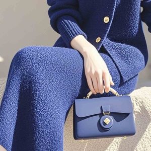 Elegant Cozy High Waist Sweater Skirt, Skirts, color:Deep Blue|size:XXL, Stylewe