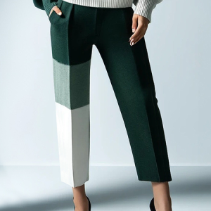 Casual Color Block Ankle  Pants, Pants, color:As Picture|size:XXL, Stylewe