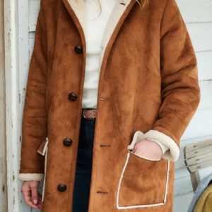 Women's Plain Regular Loose Jacket, Outerwear, color:Brown|size:3XL, catalog Noracora shop