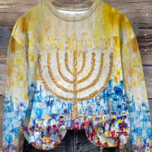 Women's Crew Neck Christmas Casual Spring/Fall Long Sleeve Sweatshirt, JustFashionNow Sweatshirts & Hoodies, color:Yellow|size:XXL,