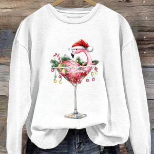 Casual Crew Neck Christmas Sweatshirt, Hoodies & Sweatshirts, color:White|size:XXL, catalog Noracora shop