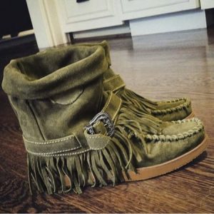 Winter Pu Cotton-Padded Boots, JustFashionNow Boots, color:Army Green|size:43,