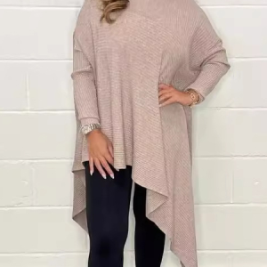 Turtleneck Long Sleeve Plain Regular Micro-Elasticity Loose Blouse For Women, Blouses, color:Khaki|size:3XL, catalog Noracora shop