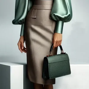 Elegant Plain Midi Skirt, Skirts, color:As Picture|size:XXL, Stylewe