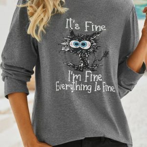 Casual Crew Neck T-Shirt, T-shirts, color:Gray|size:XXL, catalog Noracora shop