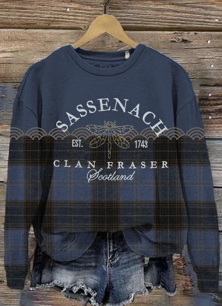Women's Retro Historical Tv Show Inspired Plaid Print Sweatshirt, Hoodies&Sweatshirts, Lilicloth.com