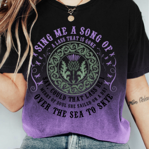 Sing Me A Song Thistle Contrast Gradient T Shirt, T-shirts, Lilicloth.com