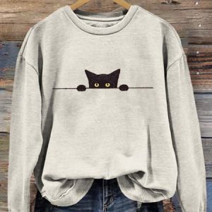 Women's Crew Neck 3D Printing Vintage Spring/Fall Long Sleeve Sweatshirt, JustFashionNow Sweatshirts & Hoodies, color:Apricot|size:5XL,