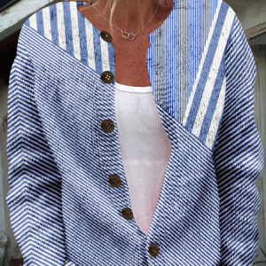 Women's Geometric Thicken Loose Jacket, Outerwear, color:Blue|size:4XL, catalog Noracora shop