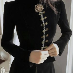 Regular Fit Urban Regular Sleeve Stand Collar Plain Jacket, Jackets, color:Black|size:XXL, Stylewe
