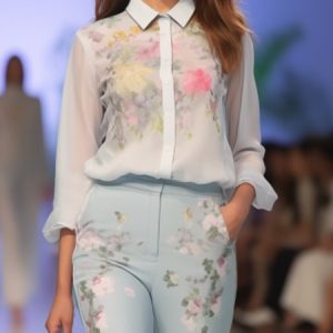 Vacation Floral Printing Shirt Collar Shirt, Blouses and Shirts, color:As Picture|size:XXL, Stylewe