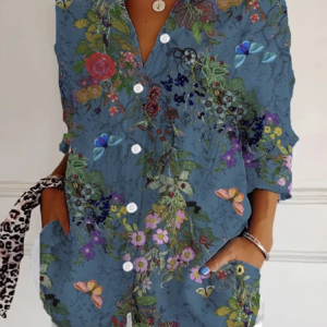 Loose Shirt Collar Casual Shirt, Blouses, Lilicloth.com