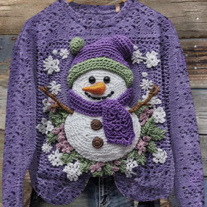 Women Wool/Knitting Animal Long Sleeve Comfy Casual Sweater, Sweaters, color:Purple|size:5XL, catalog Noracora shop