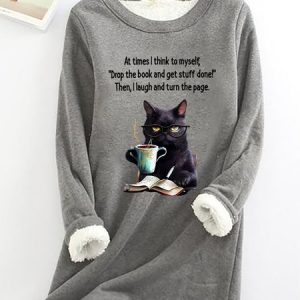 Women's Crew Neck Animal Casual Spring/Fall Long Sleeve Sweatshirt, JustFashionNow Sweatshirts & Hoodies, color:Gray|size:XXL,