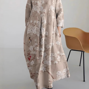 Floral Casual Crew Neck Dress With No, Dresses, Lilicloth.com