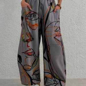 Pastoral Pockets Pants, Pants, color:As Picture|size:XXL, catalog Noracora shop