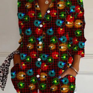 Shirt Collar Casual Loose Shirt, Blouses, Lilicloth.com