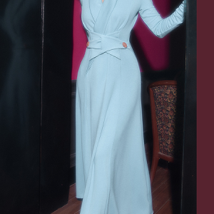 Elegant High Elasticity V Neck Maxi Dress, Maxi Dresses, color:Blue|size:XXL, Stylewe