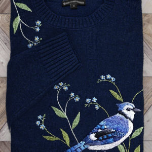 Casual Hoodie Bird Print Sweater, Sweaters, color:Dark Blue|size:5XL, catalog Noracora shop