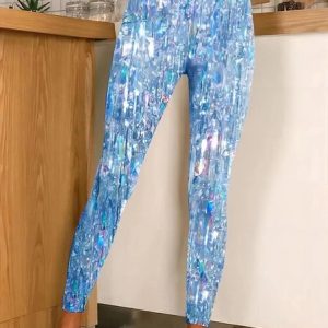 Women's Casual Halloween All Season Long Leggings, JustFashionNow Leggings, color:Blue|size:XXL,