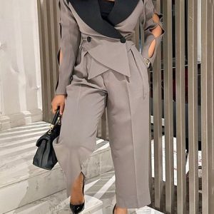 Regular Size Plain Regular Fit Urban Pants, Pants, color:Gray|size:XXL, Stylewe