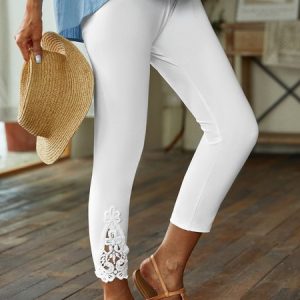 Women Casual Plain Autumn Natural Daily Regular Fit Straight pants H-Line Regular Casual Pants, Leggings, color:White|size:XS, catalog Noracora shop