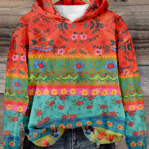 Casual Hoodie Floral Sweatshirt, Hoodies & Sweatshirts, color:Multicolor|size:4XL, catalog Noracora shop