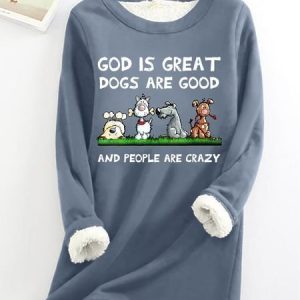 Crew Neck Casual Text Letters Loose Sweatshirt, Hoodies&Sweatshirts, Lilicloth.com