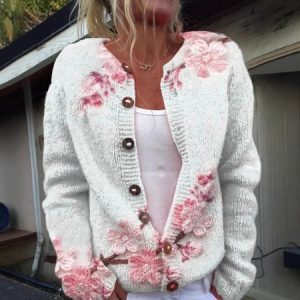 Women's Geometric Thicken Loose Jacket, Outerwear, color:White|size:4XL, catalog Noracora shop