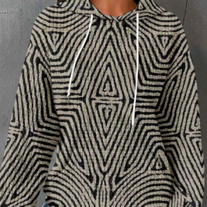 Casual Hoodie Abstract Sweatshirt Zipper, Hoodies & Sweatshirts, color:Black|size:4XL, catalog Noracora shop