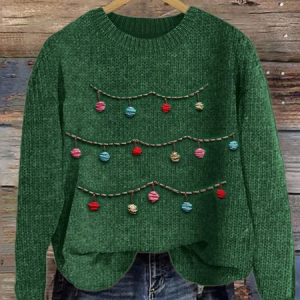 Women's Christmas Loose Casual Sweater, Sweaters, Lilicloth.com