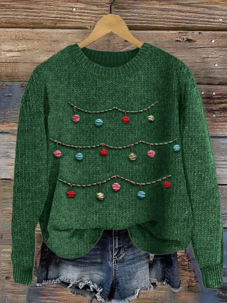 Women's Christmas Loose Casual Sweater, Sweaters, Lilicloth.com
