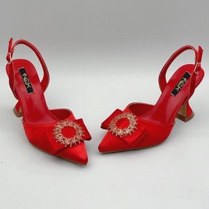 Spool Heel All Season Elegant Flat, Heels, color:Red|size:43, Stylewe