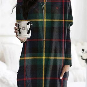 Vintage Geometric Crew Neck Long Sleeve T-shirt, T-shirts, color:Green|size:5XL, catalog Noracora shop